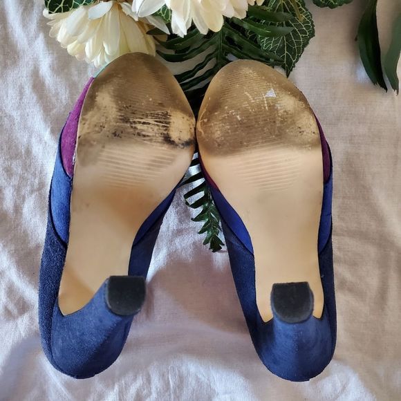 Steve Madden Trixie Suede Leather Stiletto Platform Heels Multicolor Size 7 - Picture 7 of 9